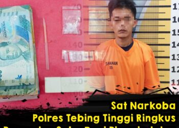 Pelaku Diamankan Polres Tebingtinggi.