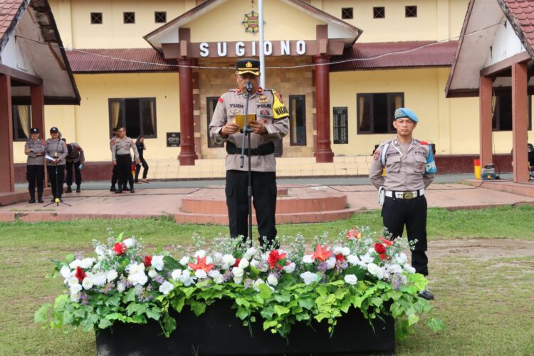 Polres Pematangsiantar Gelar Apel Gelar Pasukan Operasi Kewilayahan Mantap Praja Toba 2024.