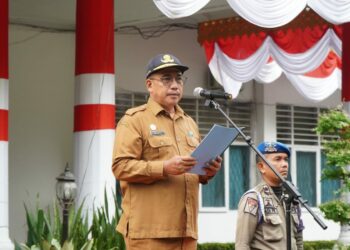 Pj Bupati Langkat Tekankan Pentingnya Tindak Lanjut Pengawasan Untuk Raih Opini WTP di Apel Gabungan ASN.