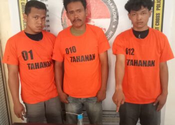 Polres Simalungun Amankan Tiga Tersangka Kasus Narkoba di TPU Muslim, Bandar Masilam.