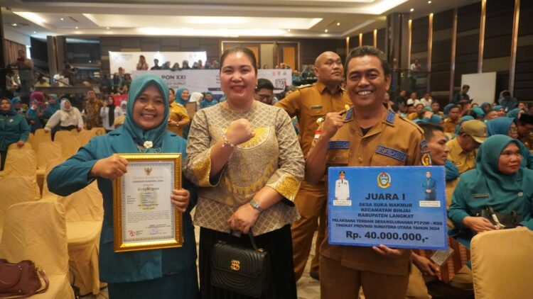 Semangat Kolaborasi Bawa Desa Suka Makmur Raih Juara 1 PTP2WKSS Tingkat Sumut, Ny. Uke Retno Faisal Hasrimy Sangat Salut & Bangga.