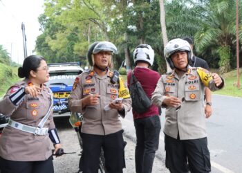 Gladi Pengamanan Venue Road Bike, Kapolres Pematangsiantar Pastikan PON XXI Berjalan Lancar & Aman.