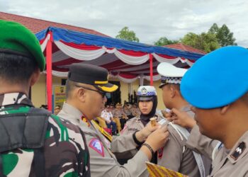 Kapolres Simalungun Pimpin Apel Gelar Pasukan Operasi HATRA TOBA 2024 Untuk Pengamanan PON XXI.