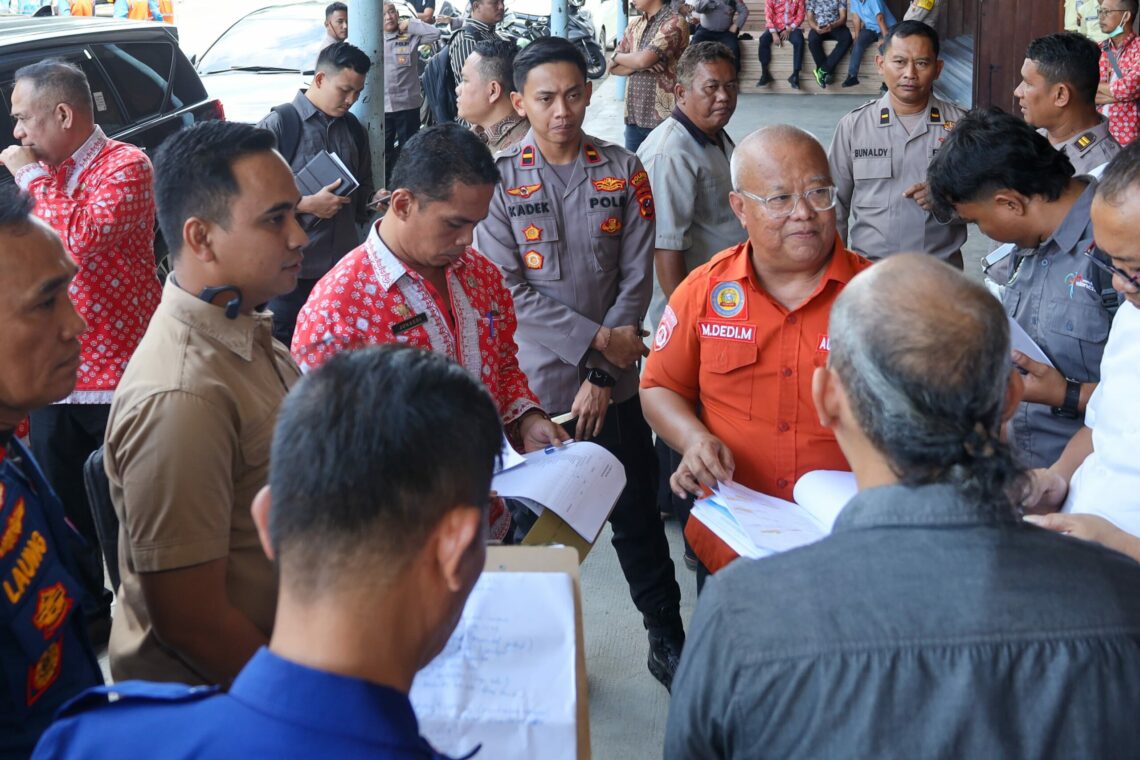 Wali Kota Pematangsiantar dr Susanti Dewayani SpA diwakili Sekda Junaedi Sitanggang SSTP MSi Dampingi Tim Risk Assessment PON XXI Baharkam Mabes Polri & Polda Sumut Laksanakan Pengecekan Venue Tinju.