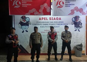 Jelang Pemilu 2024, Sat Samapta Polres Langkat Patroli Ke Kantor KPU Kabupaten Langkat.
