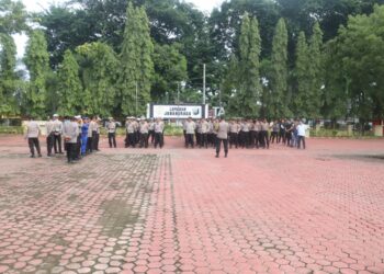 Polres Langkat Simulasi Pengamanan Cabor Sambo PON XXI Tahun 2024 Aceh - Sumut.