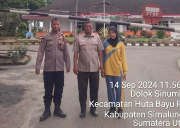 Polsek Tanah Jawa Lakukan Patroli Dialogis di Kantor Nagori Dosin, Jaga Keamanan Lingkungan.