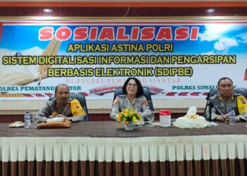 Polres Simalungun Ikuti Sosialisasi Aplikasi Astina Polri Untuk Digitalisasi Informasi & Pengarsipan.