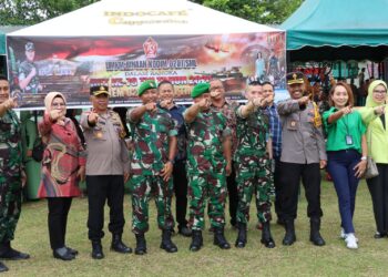 Wakapolres Pematangsiantar Hadiri Bhakti Kesehatan & Bakti Sosial HUT TNI Ke - 79.
