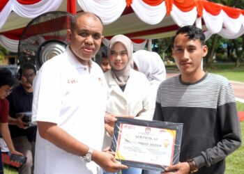 Pj Bupati Langkat Hadiri Peluncuran Jingle & Maskot Pilkada : Ajak Masyarakat Wujudkan Pemilu Damai & Bermartabat.