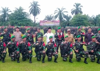 Turut Hadir, Kasat Samapta Polres Pematangsiantar Sambut Satgas PAM Perbatasan RI-PNG Batalyon 122/Tombak Sakti.