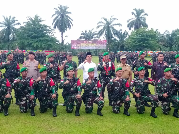 Turut Hadir, Kasat Samapta Polres Pematangsiantar Sambut Satgas PAM Perbatasan RI-PNG Batalyon 122/Tombak Sakti.