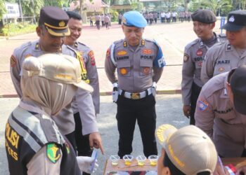 Kunjungan Tim Bid Propam Polda Sumut, Laksanakan Gaktiplin Terhadap Personil Polres Langkat.