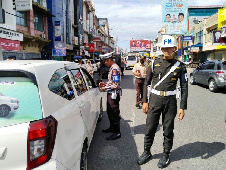 Polres Pematangsiantar Gelar Razia Gabungan Operasi Kepatuhan Pajak Kendaraan Bermotor.