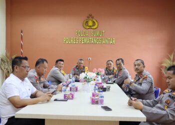 Launching Gerakan Nasional Pangan Merah Putih, Polres Siantar Mengikuti Melalu Zoom Meeting.