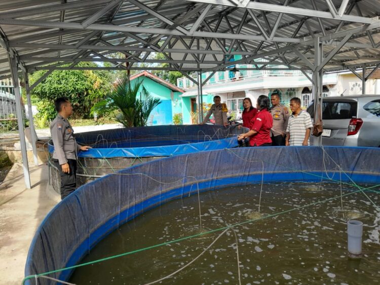 Polsek Siantar Utara Pengecekan Lahan Budidaya Perikanan di Jalan Damar Laut.