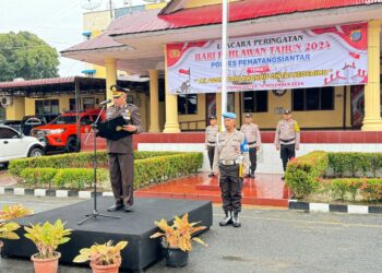 Polres Pematangsiantar Laksanakan Upacara Peringatan Hari Pahlawan Tahun 2024.