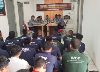 Sebanyak 38 WBP di Lapas Narkotika Kelas IIA Pematangsiantar Ikuti Sidang TPP.