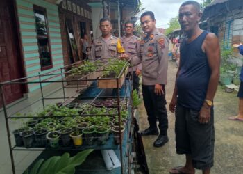 Kapolsek Siantar Timur Ajak Warga Tanam Pekarangan Bergizi.