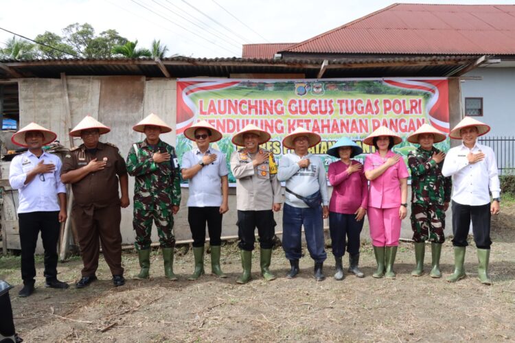 Pematangsiantar Launching Gugus Tugas Polri Serentak Dukung Ketahanan Pangan.