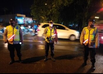 Polres Tebingtinggi Lakukan Patroli Blue Light.