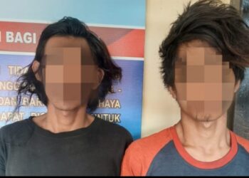 Kedua Pelaku di Amankan Polres Tebingtinggi.
