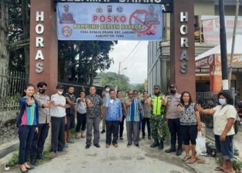 Polres Toba Sosialisasikan Kapung Bersih Narkoba.