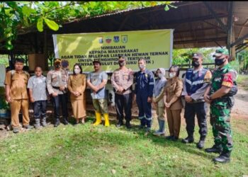 Kapolres Bersama Kadis Ketapang Kunjungi Para Peternak Sapi.