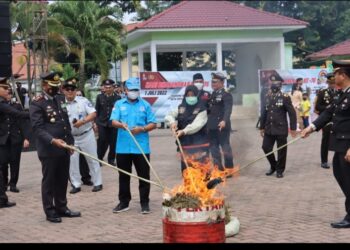 Polres Tebingtinggi Peringati Hari Bhayangkara ke 76.
