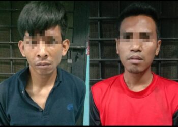 Kedua Pelaku di Amankan Polres Tebingtinggi.