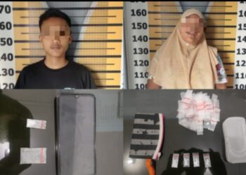 Pelaku & Barang Bukti di Amankan Polsek Padang Hulu.