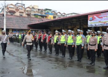 Kapolres Tebingtinggi AKBP M Kunto Wibisono .SH.Sik.MSi Pimpin  Apel Gelar Pasukan  Operasi Zebra.