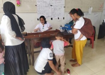 Petugas Kesehatan Bidan Desa Bekerja Sama Dengan Puskesmas Porsea Mencek Kesehatan Masyarakat.
