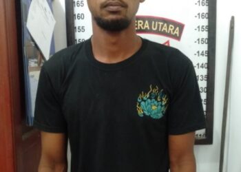 Pelaku Diamankan Polsek Padang Hilir.