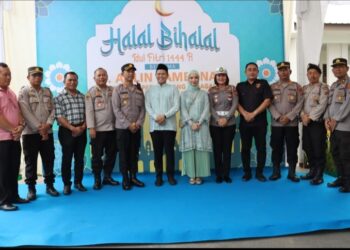 Kapolres Tebingtinggi Halal Bihalal Di Rumah Bupati Serdang Bedage.