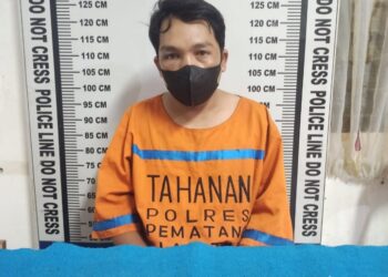 Seorang Laki - Laki Insial BSS Pengedar Sabu Yang Ditangkap Sat Narkoba Polresta Siantar.