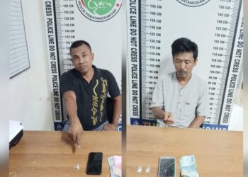 Dua (2) Orang Pengedar Narkoba Lengkap Dengan Barang Bukti Ditangkap Sat Narkoba Polresta Siantar.