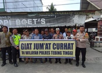 Kasat Lantas Polres Tebing Tingi Jumat Curhat.