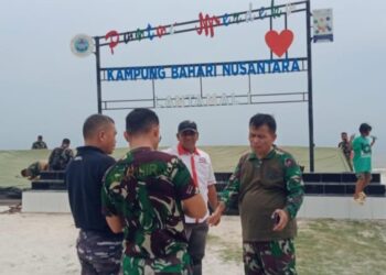 Kegiatan Pada Saat Menjelang Persiapan Peresmian KBN Di Pantai Merdeka , Desa Bagan Kuala.