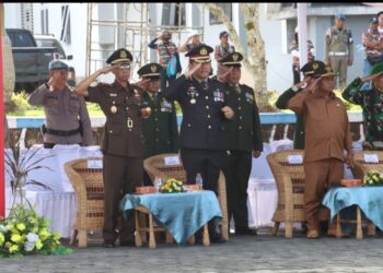 Kapolres Simalungun AKBP Ronald F. C. Sipayung. SH, S. I. K, MH Menghadiri Upacara Peringatan Hardiknas Ke 115 Tahun 2023.