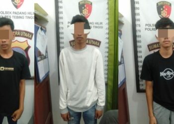 Pelaku Diamankan Polsek Padang Hilir.