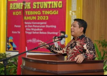 Pj. Walikota Tebingtinggi Buka  Kegiatan Rembuk Stunting 2023.