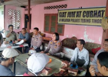Kasat Lantas Polres Tebingtinggi Jumat Curhat Kepada Masyarakat.