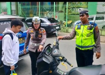 Sat Lantas Polres Tebingtinggi  Keluarkan Tilang Bagi Pelanggar Lalin.