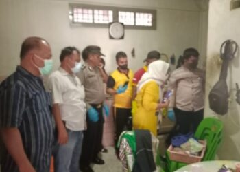 Tim Inafis Polres Tebingtinggi Melakukan Olah TKP.