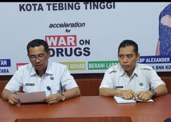 BNN Kota Tebingtinggi Lakukan Razia Jaring 20 Orang Positif Narkoba.