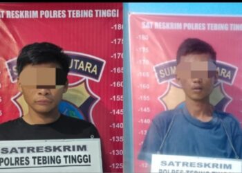 Kedua Pelaku Diamankan Polres Tebingtinggi.