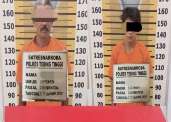 Kedua Pelaku Diamankan Polres Tebingtinggi.