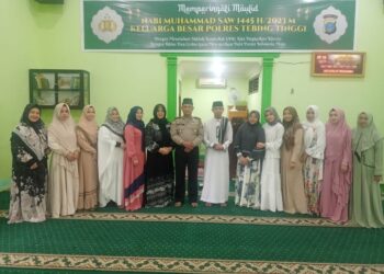Polres Tebingtinggi Peringati Maulid Nabi Muhammad SAW 1445 H/2023 M.