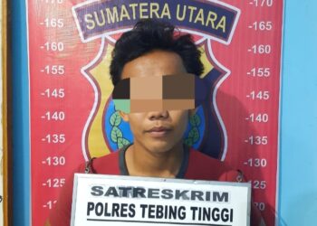 Pelaku Diamankan Polres Tebingtinggi.
